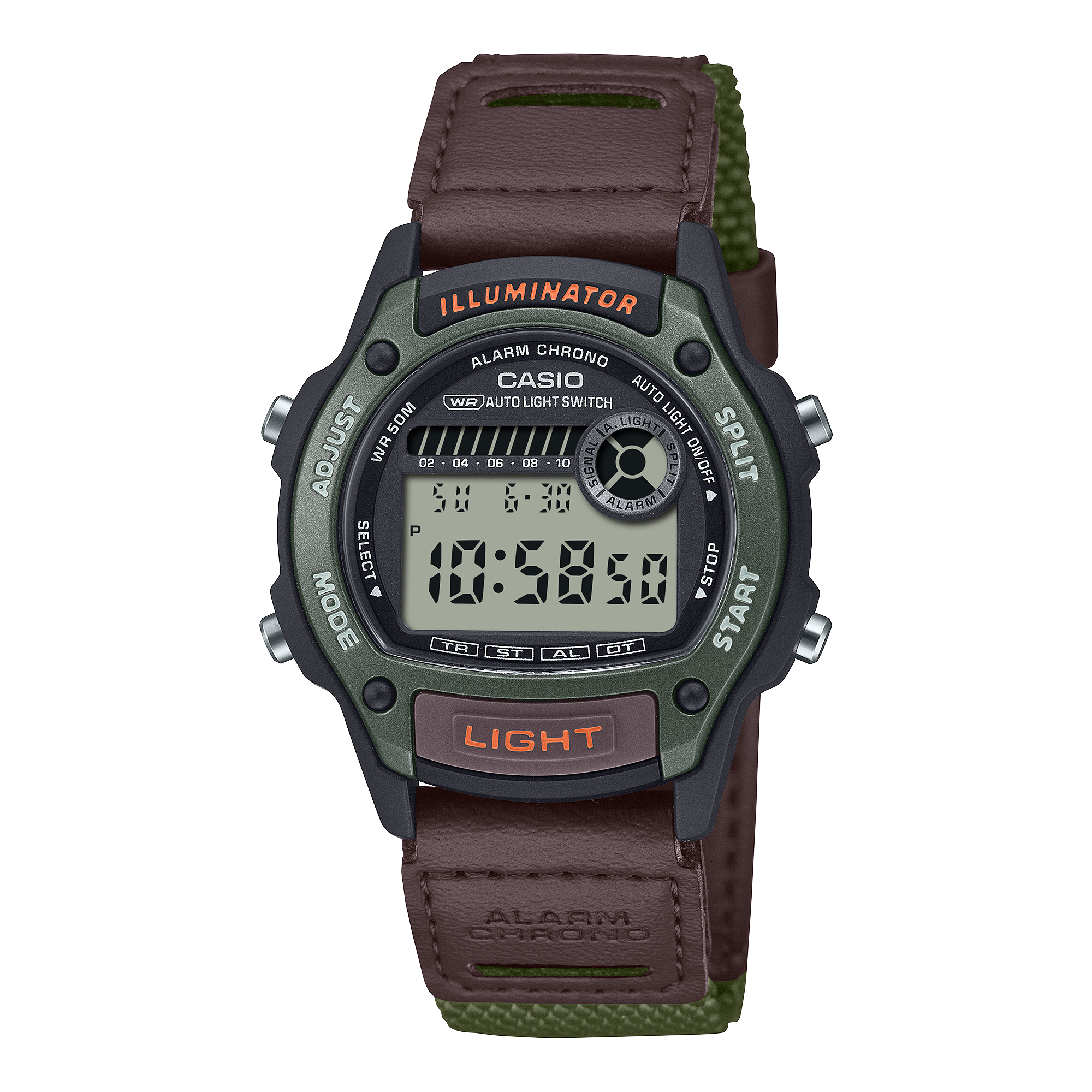 W-220HF-3AV Reloj Casio digital de hombre correa de piel