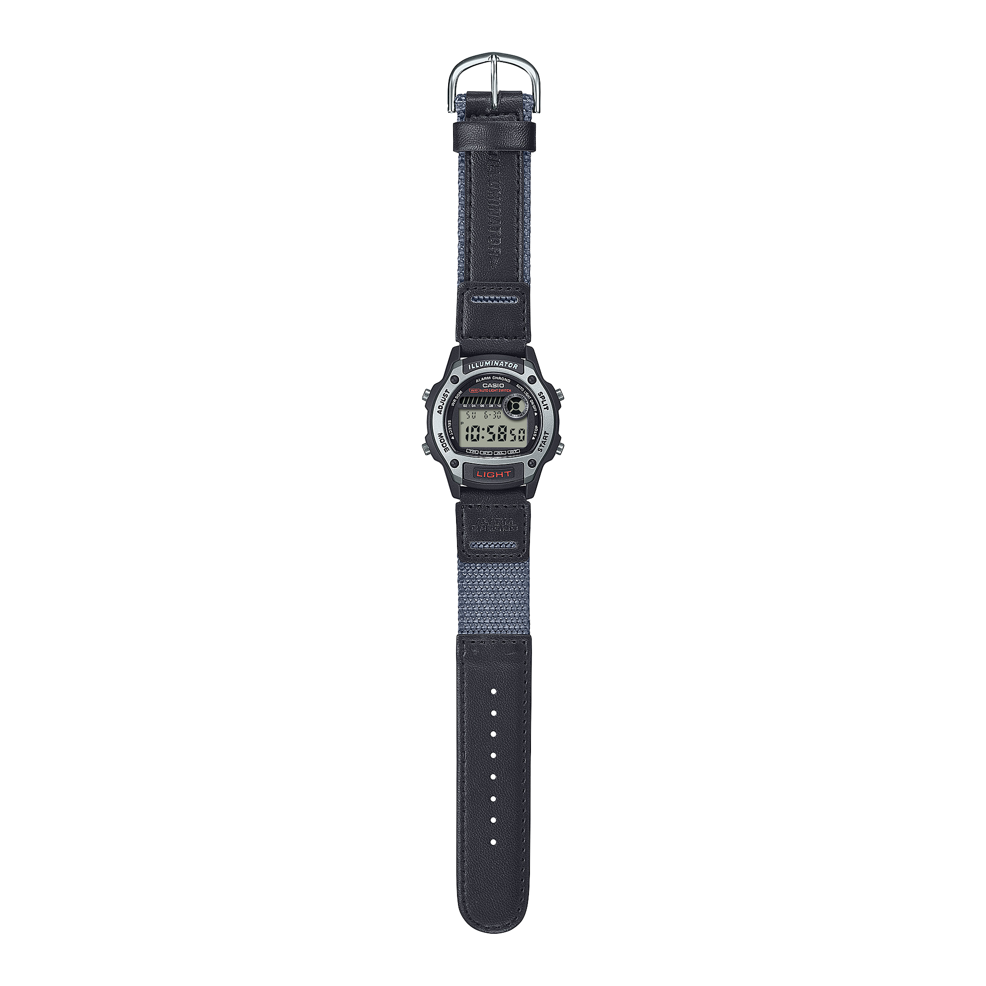 W-220HF-8AVCF Reloj Casio Digital de hombre correa de tela - Tela Negro
