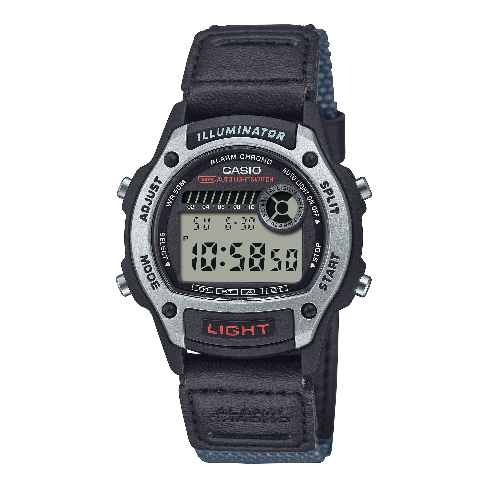 W-220HF-8AV Reloj Casio Digital de hombre correa de tela