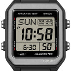 W-221H-1AV Reloj Casio Digital unisex correa de silicona - Resina Negro