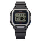 W-738H-1AV Reloj Casio digital de hombre correa de caucho - Resina Negro