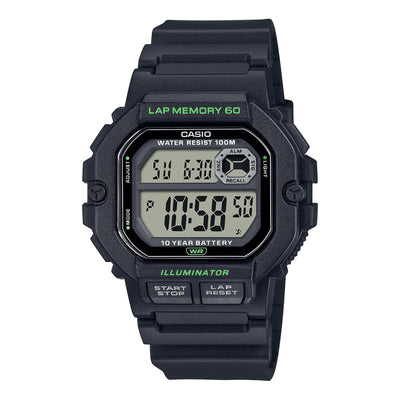 WS-1400H-1AV Reloj Casio Illuminator para hombre Lap Memory 60