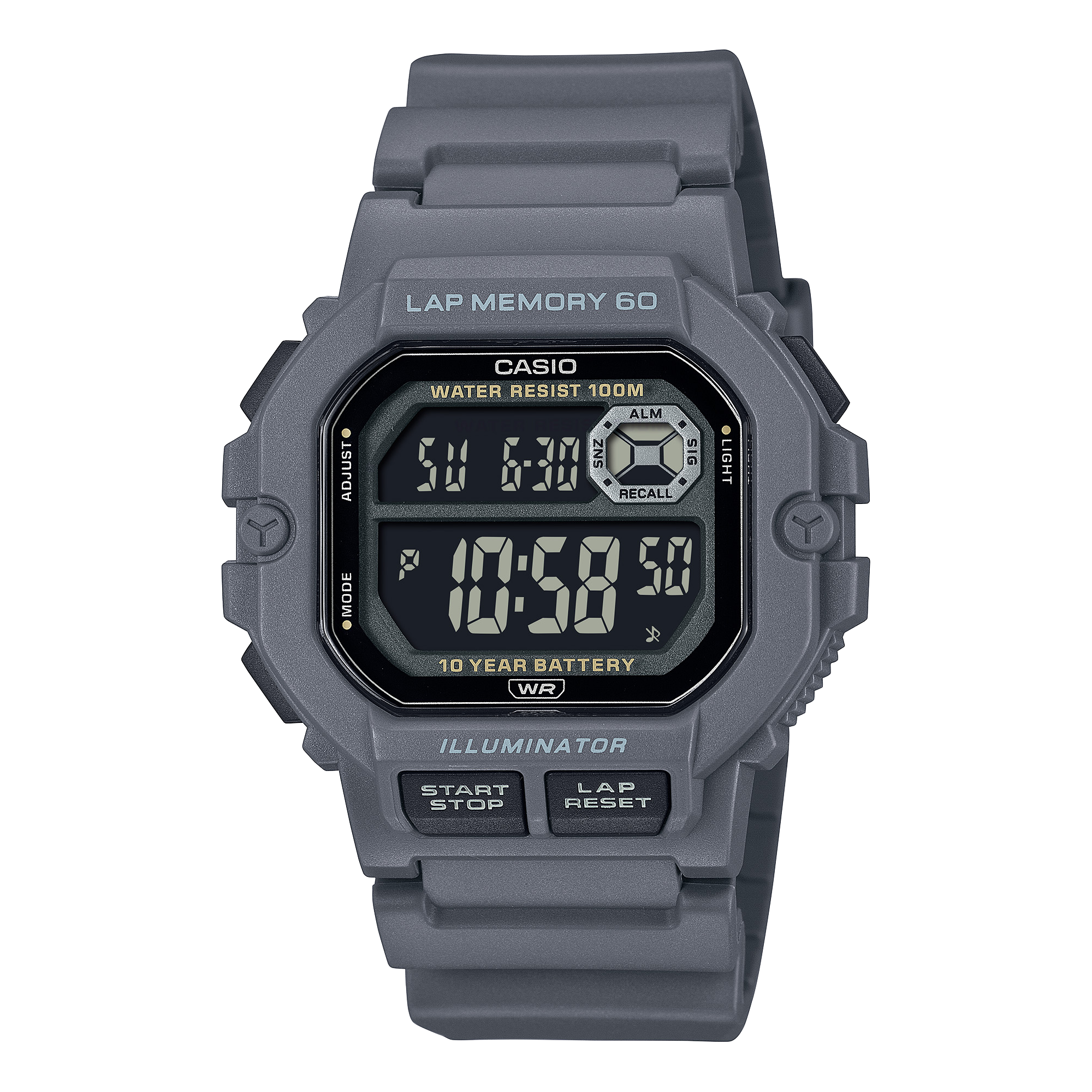 WS-1400H-8BV Casio de caballero pulsera de resina 10 años de bateria