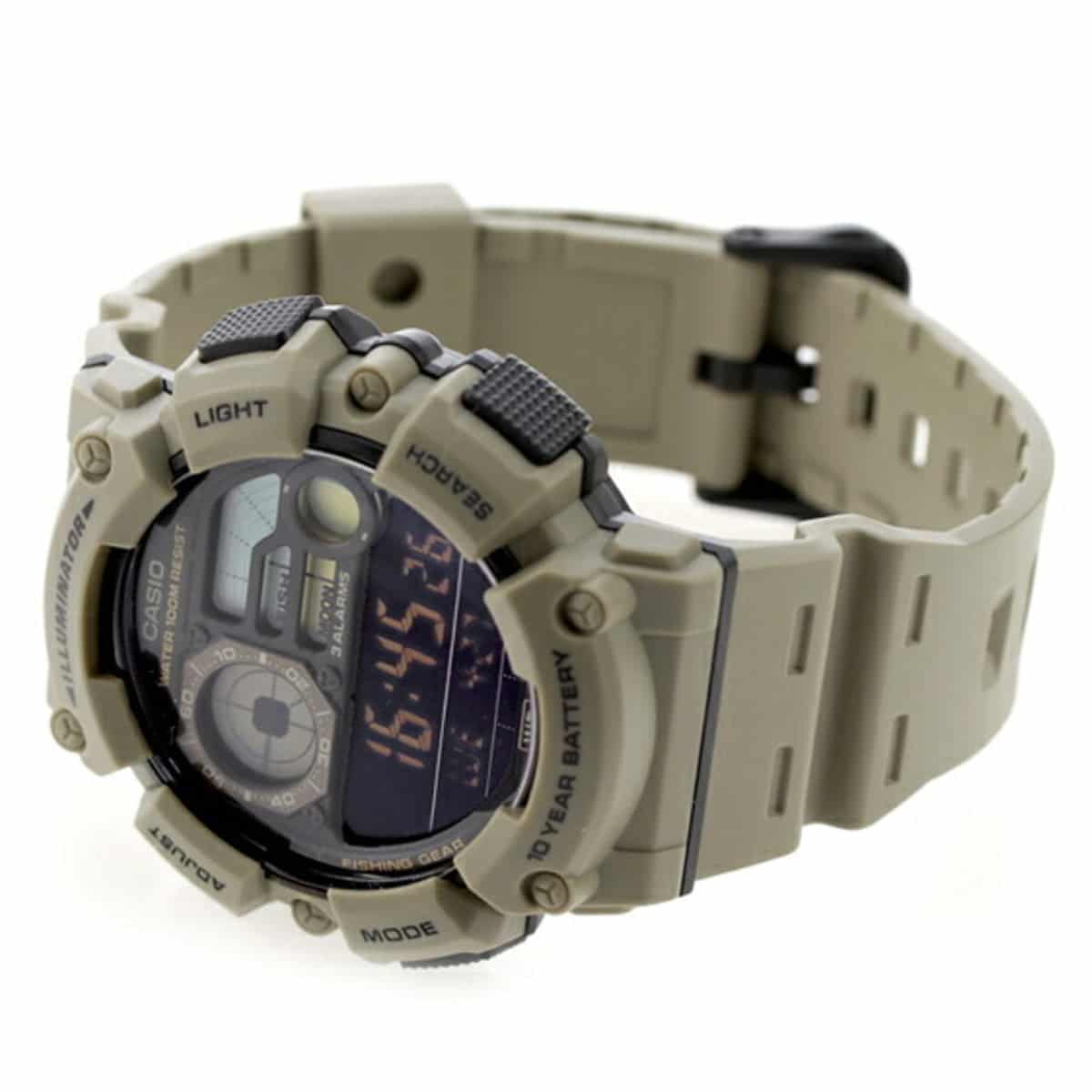 WS-1500H-5BV Reloj Casio Digital para Hombre con Correa de Resina, Fishing Gear y Fase Lunar — imagen 3 de 3