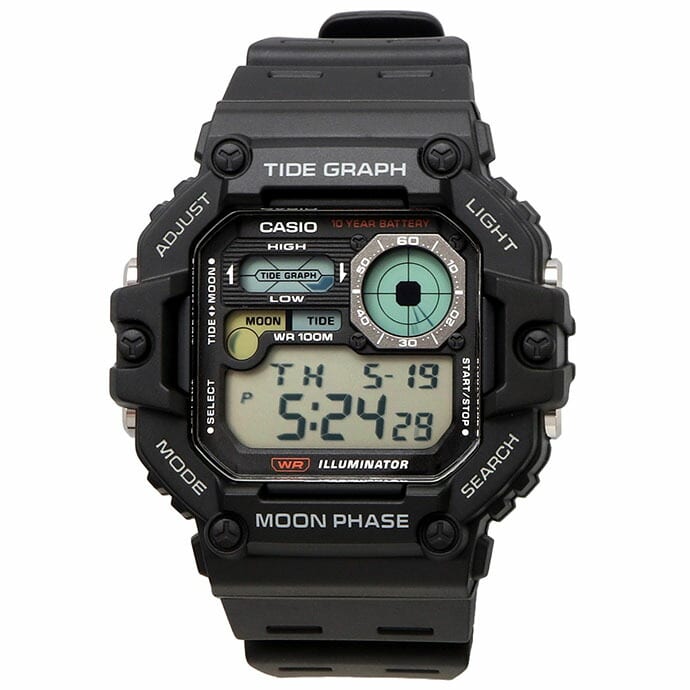 WS-1700H-DE-10-DE Reloj Casio Tide Graph Hombre Resina Negro