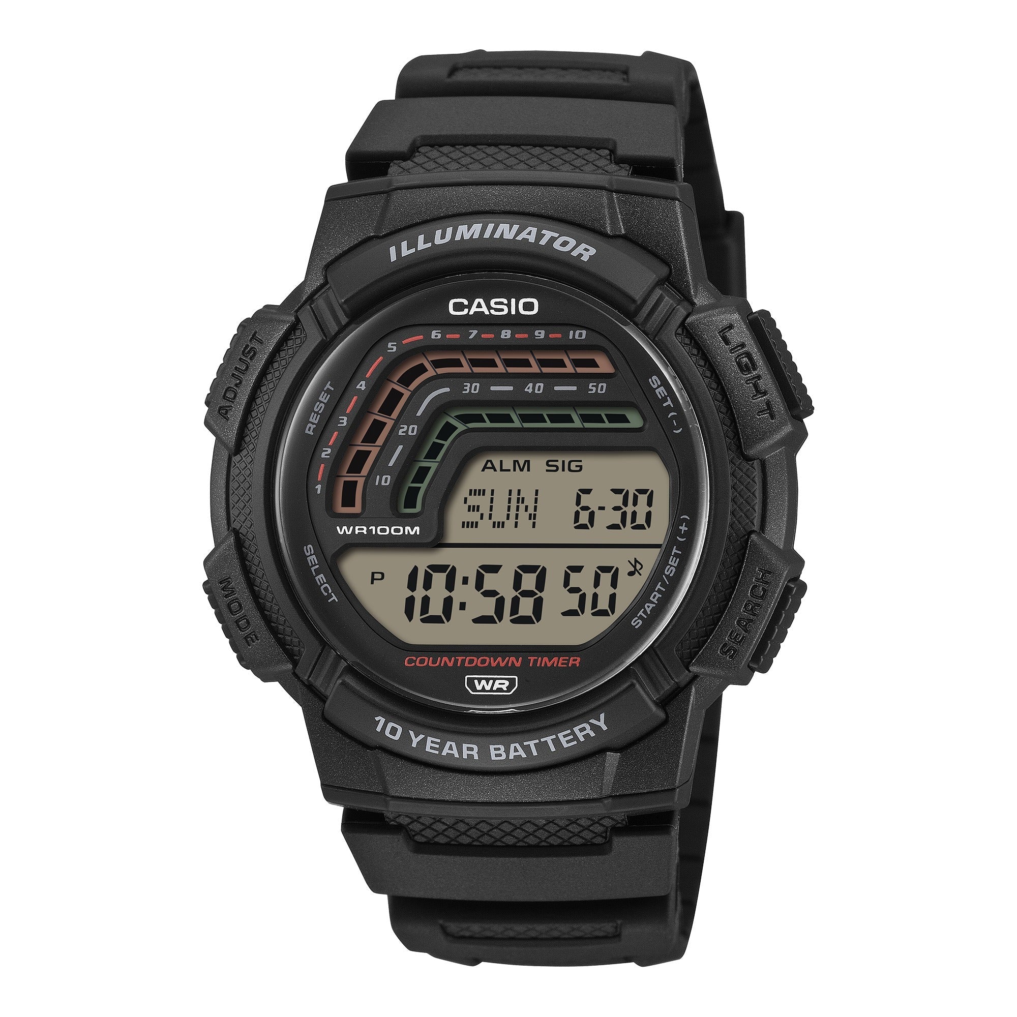 WS-1800-1AV Relojes Casio de hombre correa de caucho