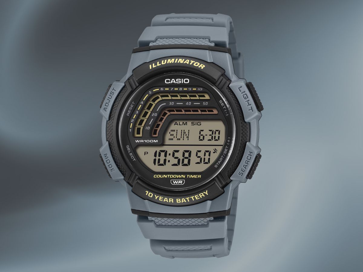 WS-1800 Reloj Casio Digital Hombre Correa de Resina Gris