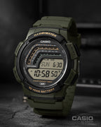 WS-1800-3AV Reloj Casio digital de hombre correa de resina - Resina Verde