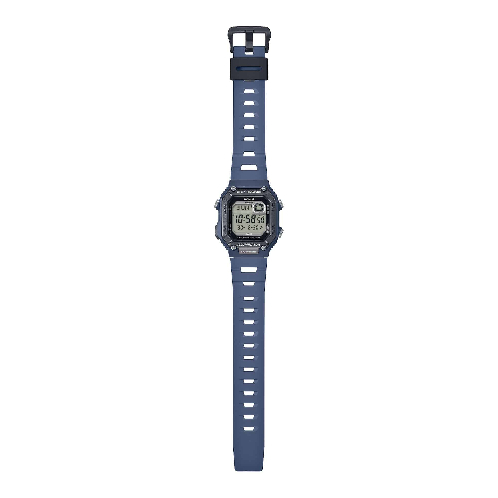 WS-B1000-2AV Reloj Casio Digital para Caballero con Correa de Caucho con Bluetooth