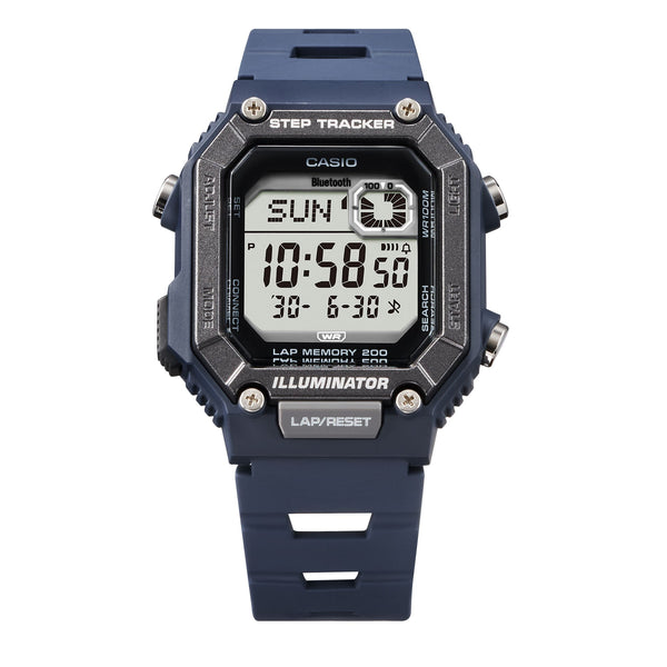 WS-B1000-2AV Reloj Casio Digital para Caballero con Correa de Caucho con Bluetooth