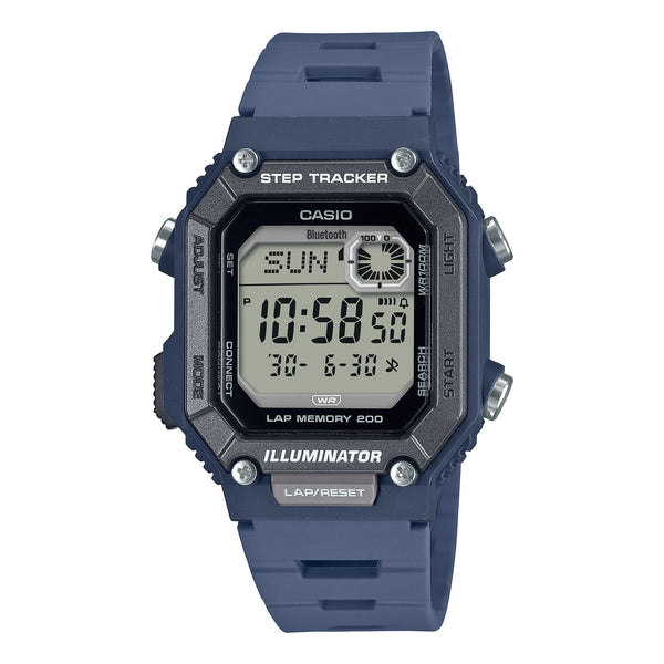 WS-B1000-2AV Reloj Casio Digital para Caballero con Correa de Caucho con Bluetooth