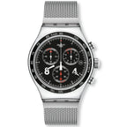 YVS401GB Reloj Swatch Blackie de hombre pulsera mesh 42mm