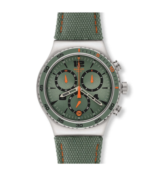 YVS402 Reloj Swatch L'Heure du Marais de hombre correa de tela