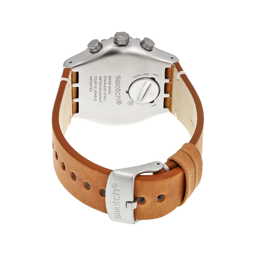 YVS424 Reloj Swatch Disorderly de hombre correa de cuero — imagen 3 de 3