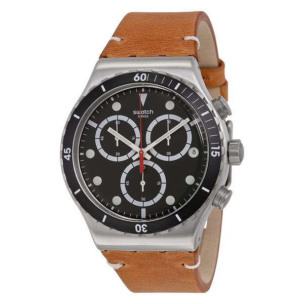 YVS424 Reloj Swatch Disorderly de hombre correa de cuero 43 mm — original con garantía, La Relojería GT