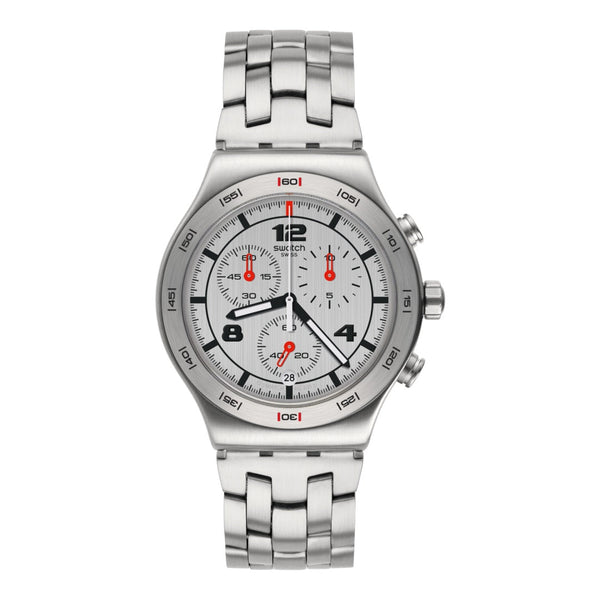 YVS447G Reloj Swatch Irony Hombre Correa de Acero Plateado