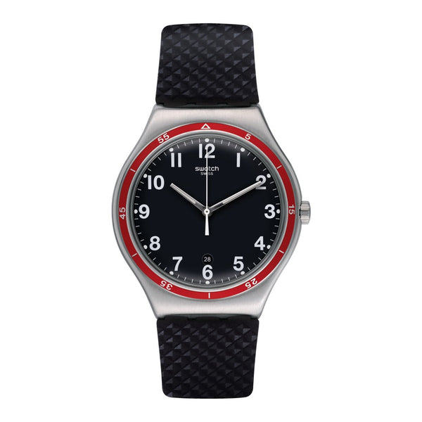YWS417 Reloj Swatch Red Wheel de hombre correa de resina