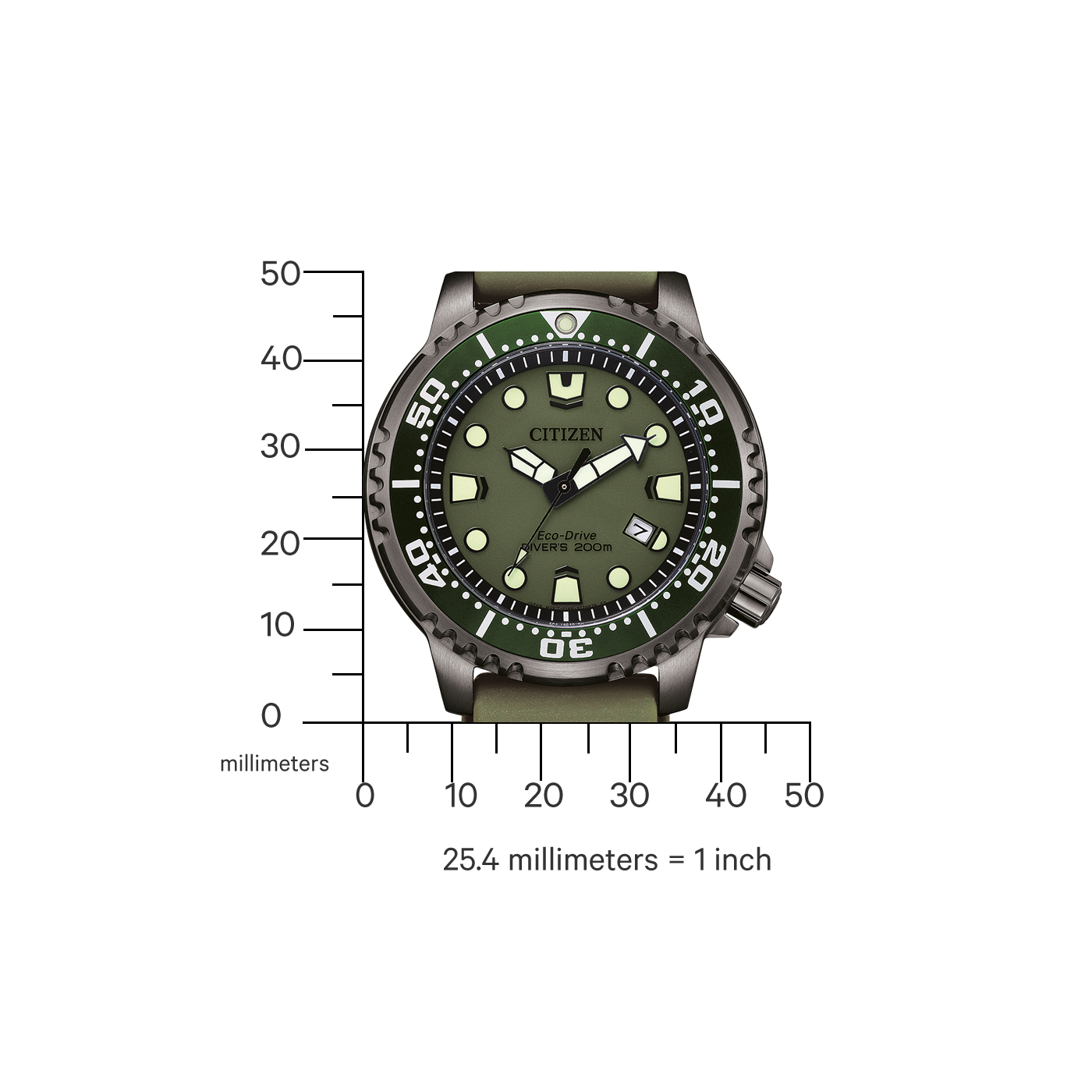 bn0157-11x Reloj Citizen Eco-drive de hombre pulsera de caucho 44 mm - Vista 5