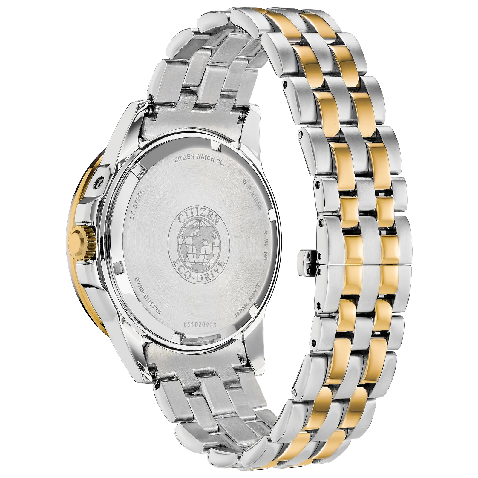 bu0054-52l Reloj Citizen Eco-drive de caballero pulsera de metal 44 mm - Detalle de esfera