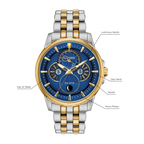 bu0054-52l Reloj Citizen Eco-drive de caballero pulsera de metal 44 mm - Vista lateral