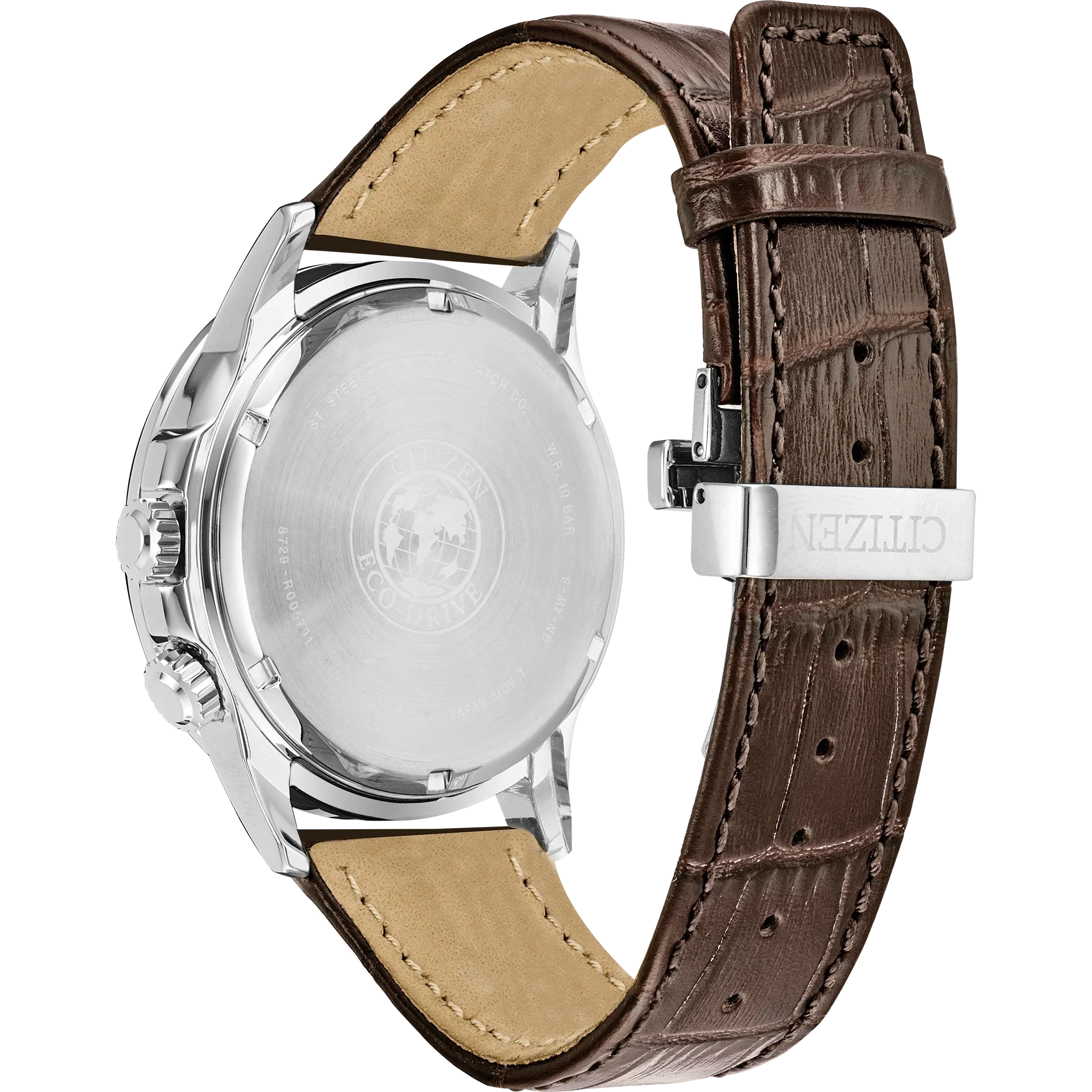 bu2020-29x Reloj Citizen Calendrier de hombre pulsera de piel 44 mm Eco-drive - Vista lateral