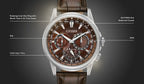 bu2020-29x Reloj Citizen Calendrier de hombre pulsera de piel 44 mm Eco-drive - Vista trasera