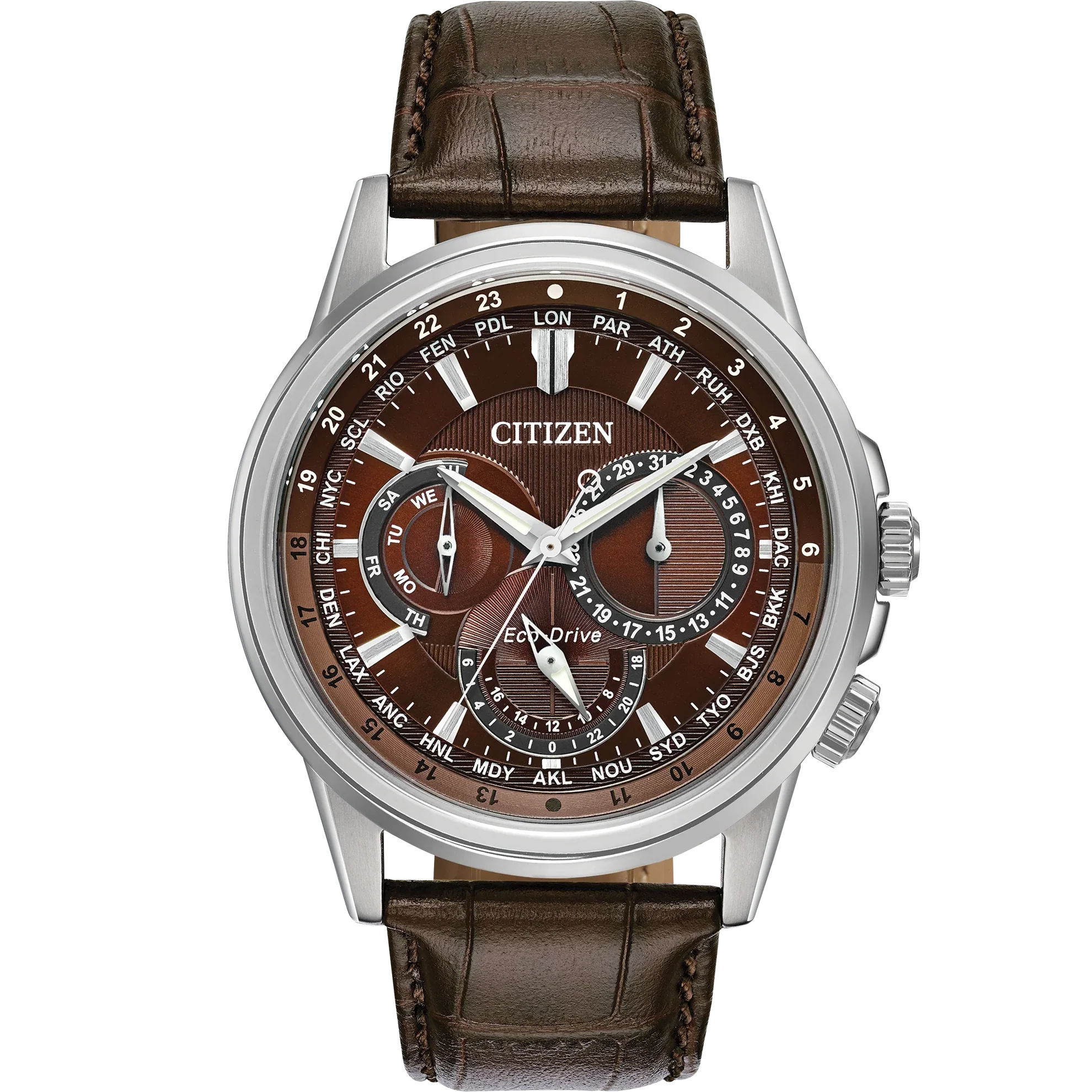 bu2020-29x Reloj Citizen Calendrier de hombre pulsera de piel 44 mm Eco-drive - Reloj original en Guatemala