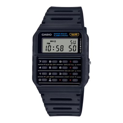 CA-53W-1 Reloj Casio para Hombre, Con Calculadora - Negro