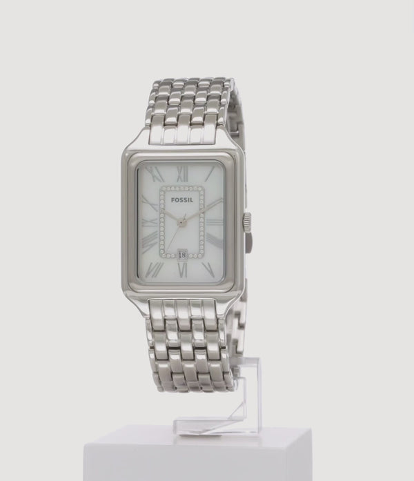 ES5306 Reloj Fossil Raquel de mujer pulsera de acero inoxidable · video oficial (fossil.com)