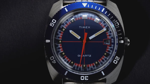TW2Y44400 Reloj Timex Q 1971 de hombre correa de metal · video oficial (timex.com)
