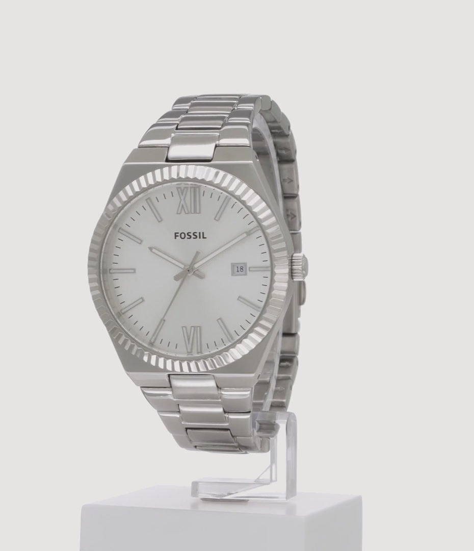 ES5300 Reloj Fossil Scarlette para dama pulsera de acero inoxidable · video oficial (fossil.com)