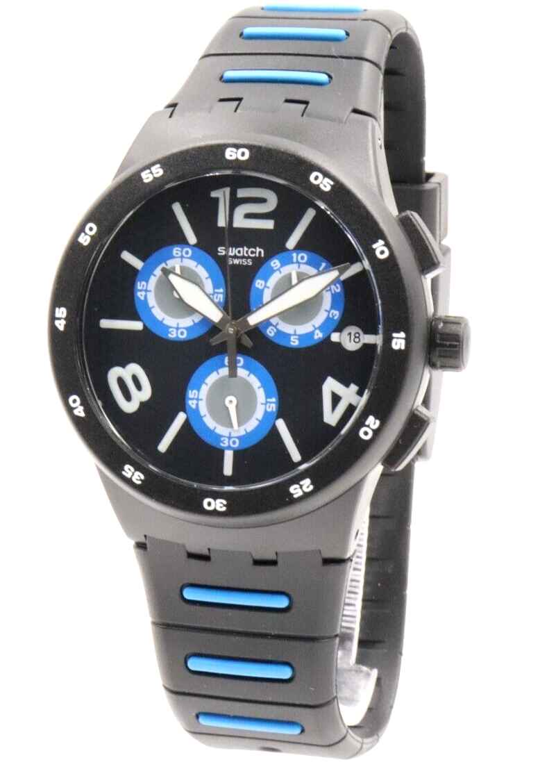 SUSB410 Reloj Swatch Black Spy Análogo para Hombre con Correa de Resina