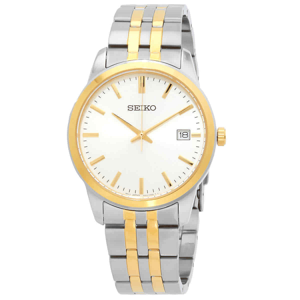 SUR402P1 Reloj Seiko Essentials Hombre Bicolor Esfera Blanca
