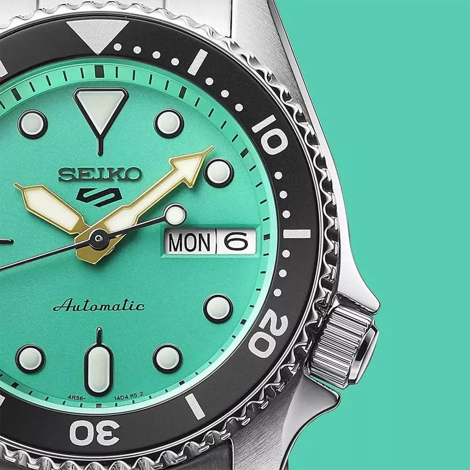 SRPK33K1 Reloj Seiko Serie 5 Hombre Pulsera Acero Verde