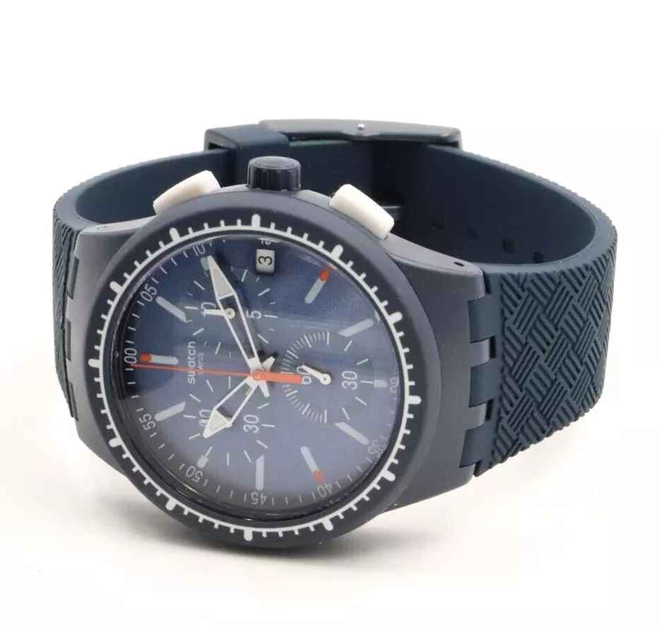 SUSN410 Reloj Swatch Gara in Blu Análogo para Caballero con Correa de Resina