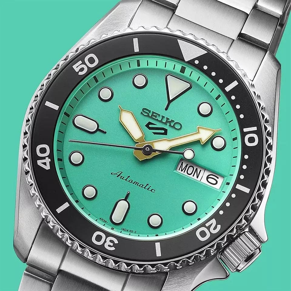 SRPK33K1 Reloj Seiko Serie 5 Hombre Pulsera Acero Verde