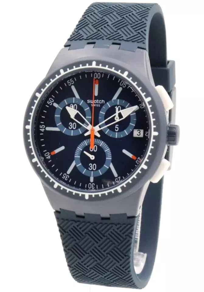 SUSN410 Reloj Swatch Gara in Blu Análogo para Caballero con Correa de Resina