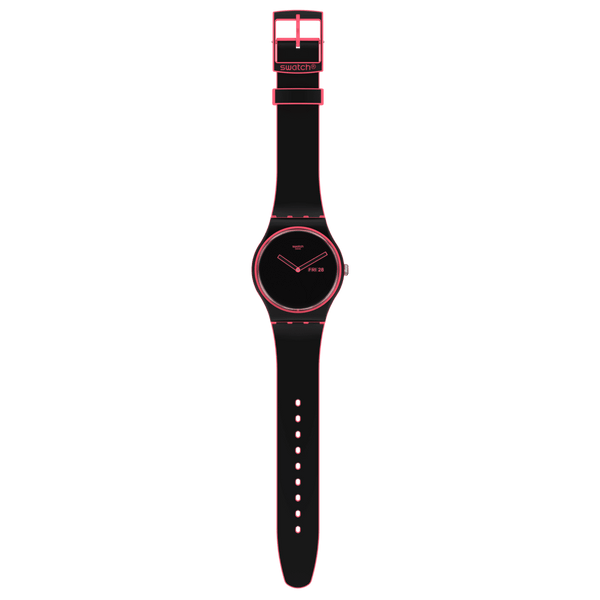 SO29P700 Reloj Swatch Minimal Line Pink unisex banda de caucho