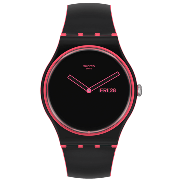 SO29P700 Reloj Swatch Minimal Line Pink unisex banda de caucho