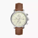 "Reloj Fossil Multifunción Rhett BQ2850 para Hombre - vista frontal de la carátula color crema y diseño elegante"